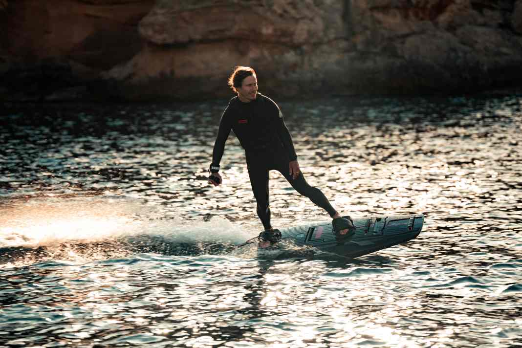 The jetboard in action.