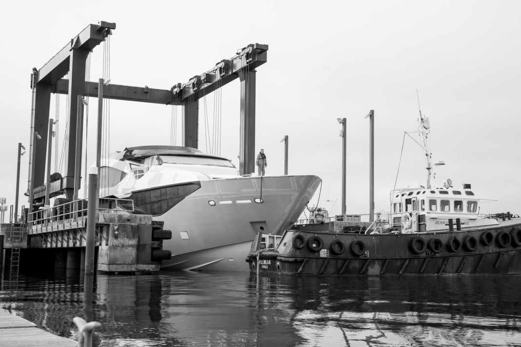 Abfahrt: In Portland ist sie fertig. Jetzt bekommt die Sunseeker 134 ihren letzten Schliff in Poole.