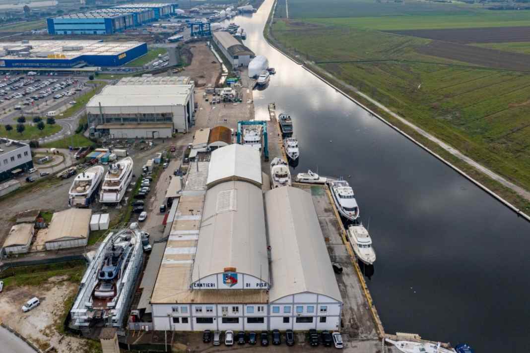 Standort: Cantieri di Pisa arbeitet direkt am Navicelli Kanal, vor den Toren der Stadt mit dem schiefen Turm.