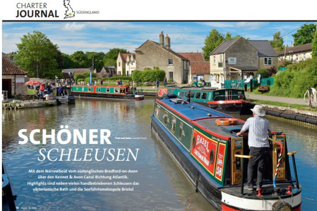 Mit dem Narrowboat vom südenglischen Bradford-on-Avon über den Kennet & Avon Canal Richtung Atlantik. Highlights sind neben vielen handbetriebenen Schleusen das viktorianische Bath und die Seefahrtsmetropole Bristol