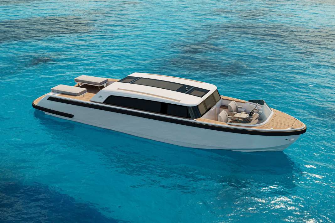 A luxury tender with jet propulsion.