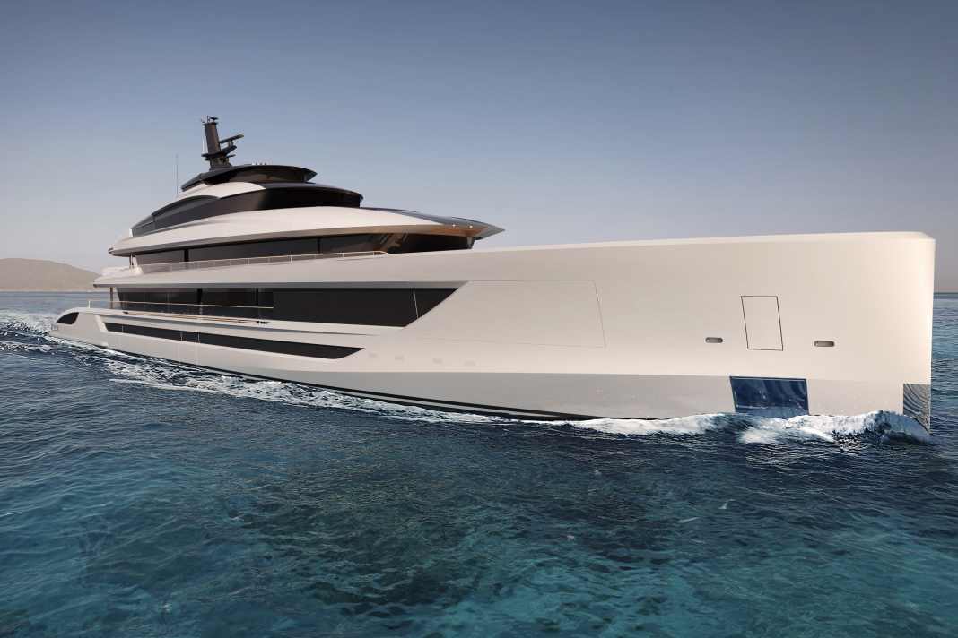 The raised bow of the 80-metre "Valiant"