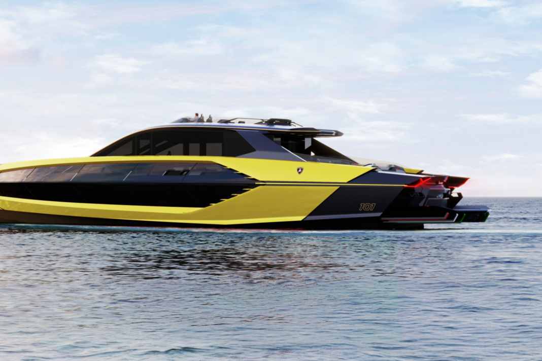 Second cooperation: The 30-metre Tecnomar for Lamborghini 101 follows the Tecnomar for Lamborghini 63 announced in 2020.