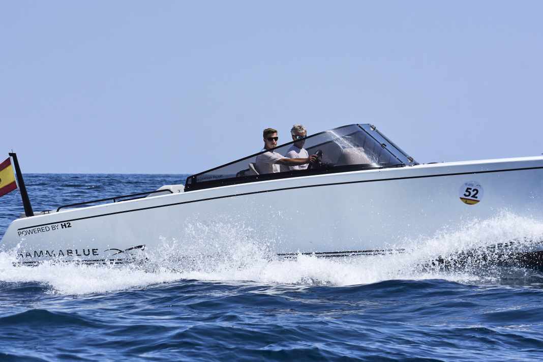 The boat is gliding.