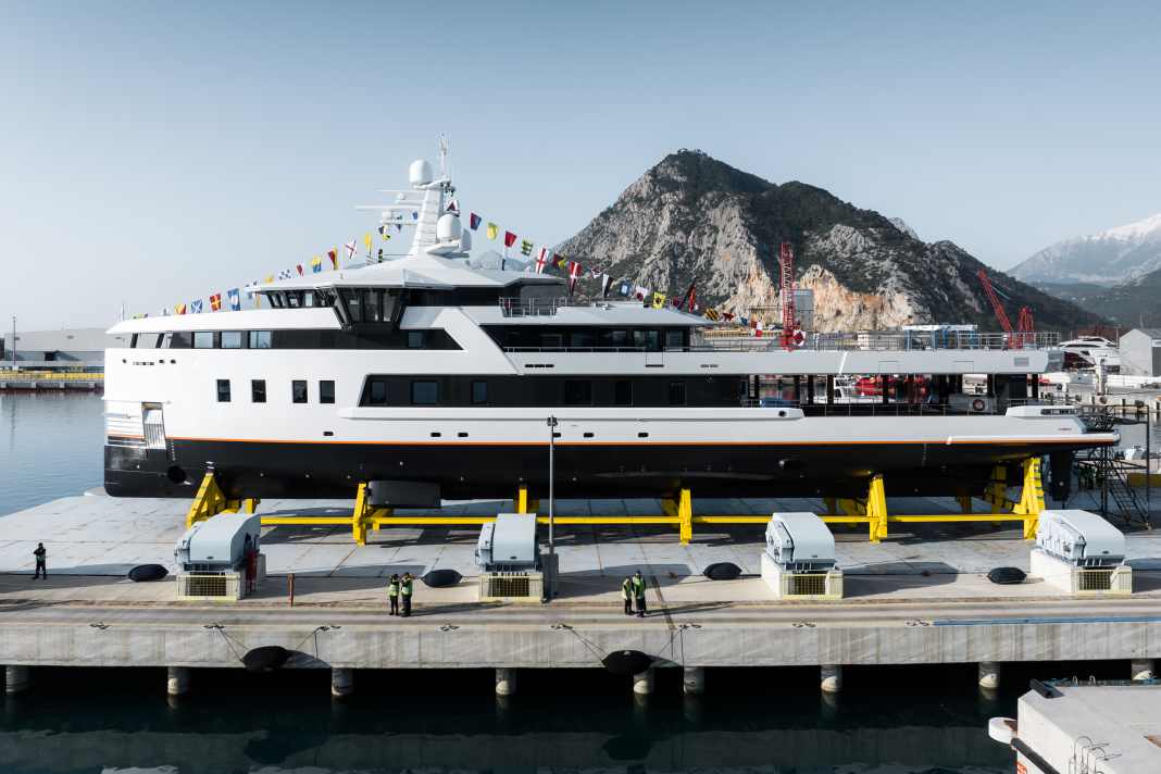 Antalya: Damen Yachting celebrates the launch of the first Xplorer60, which is still looking for an owner. Azure Yacht Design created the exterior.