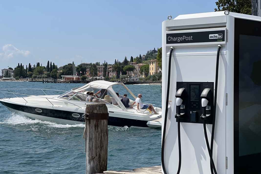 Electric charging station on Lake Garda