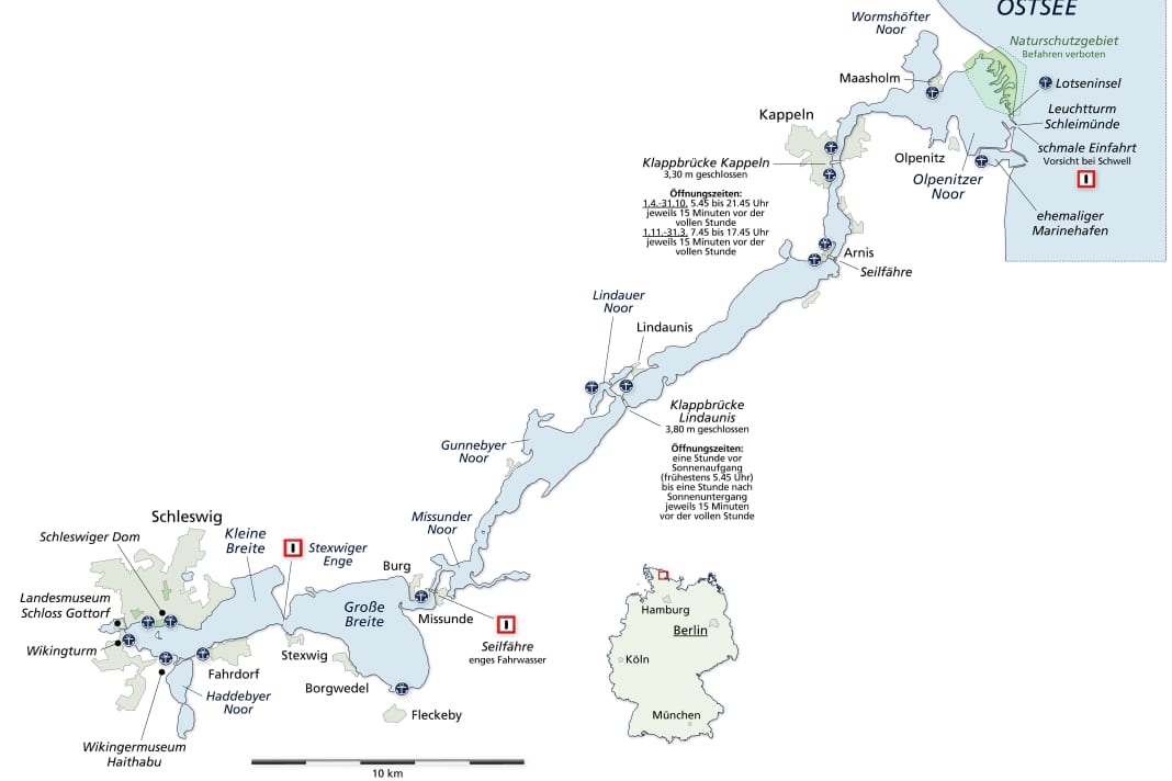 Die Schlei: Übersichtskarte