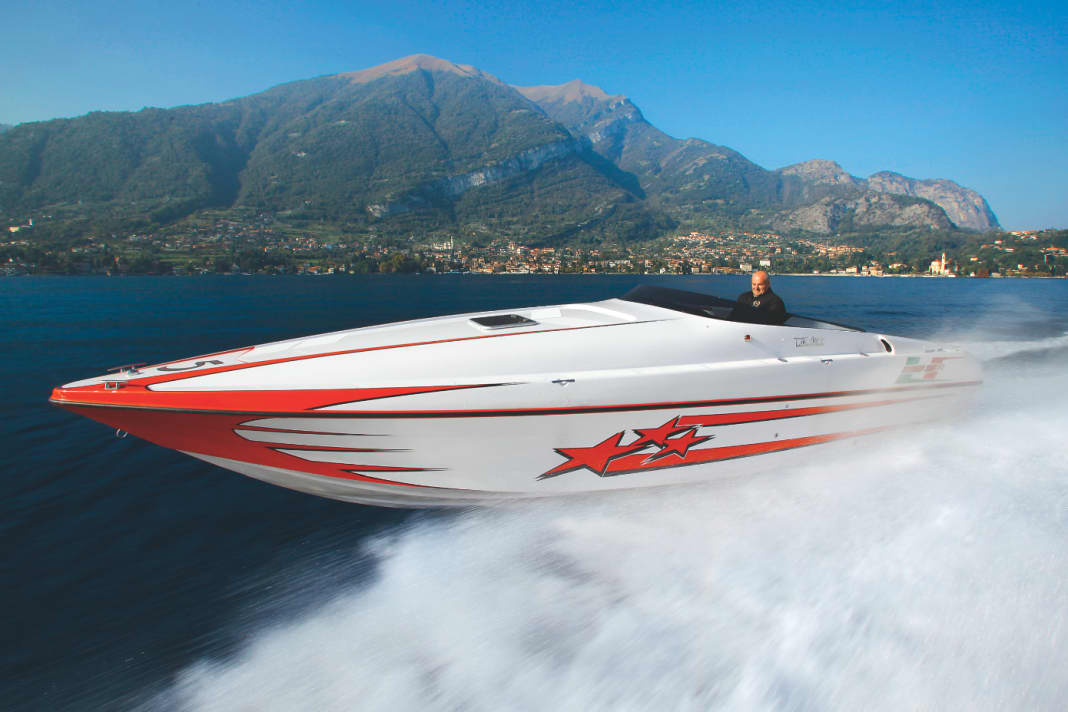 Visiting a powerboat legend: Tullio Abbate.