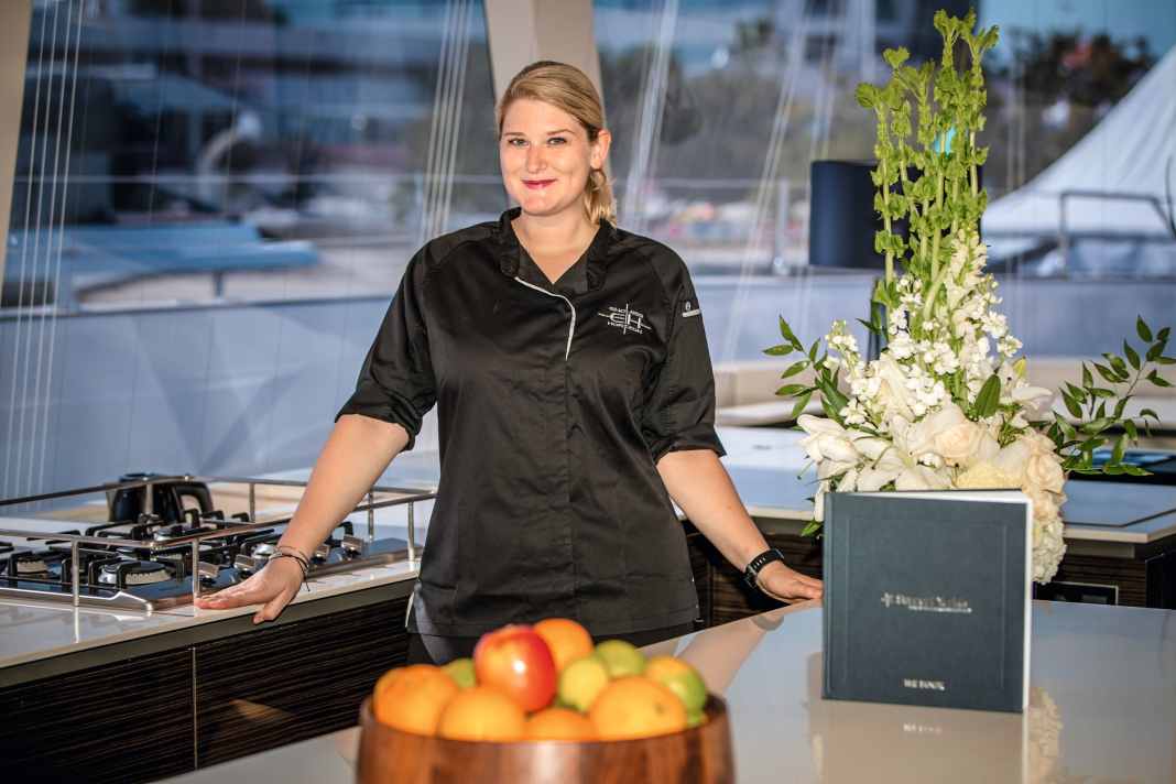 Sarah Kroker worked as a chef on board the Sunreeef 80 "Endless Horizon".