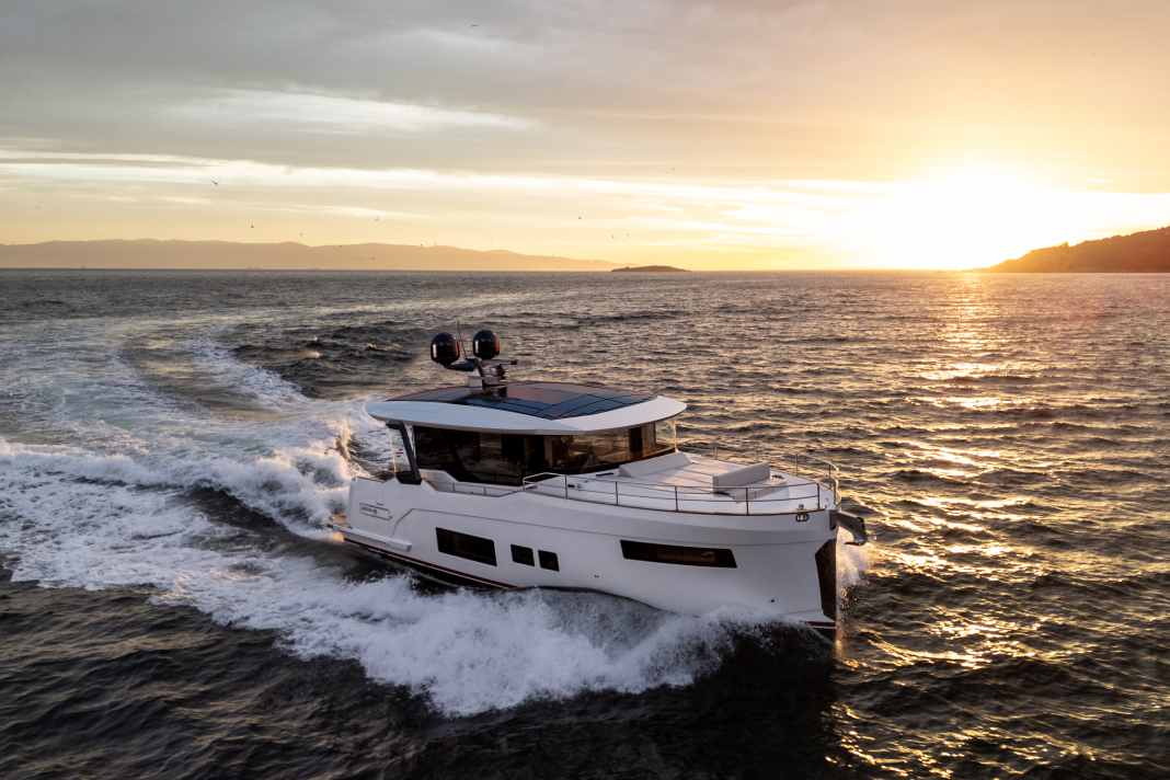 So far there are only renderings of the new Sirena 48 Hybrid