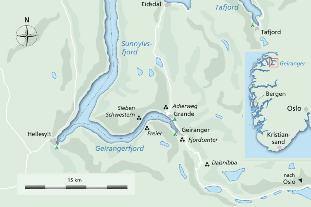 Unser Törngebiet: der Geirangerfjord