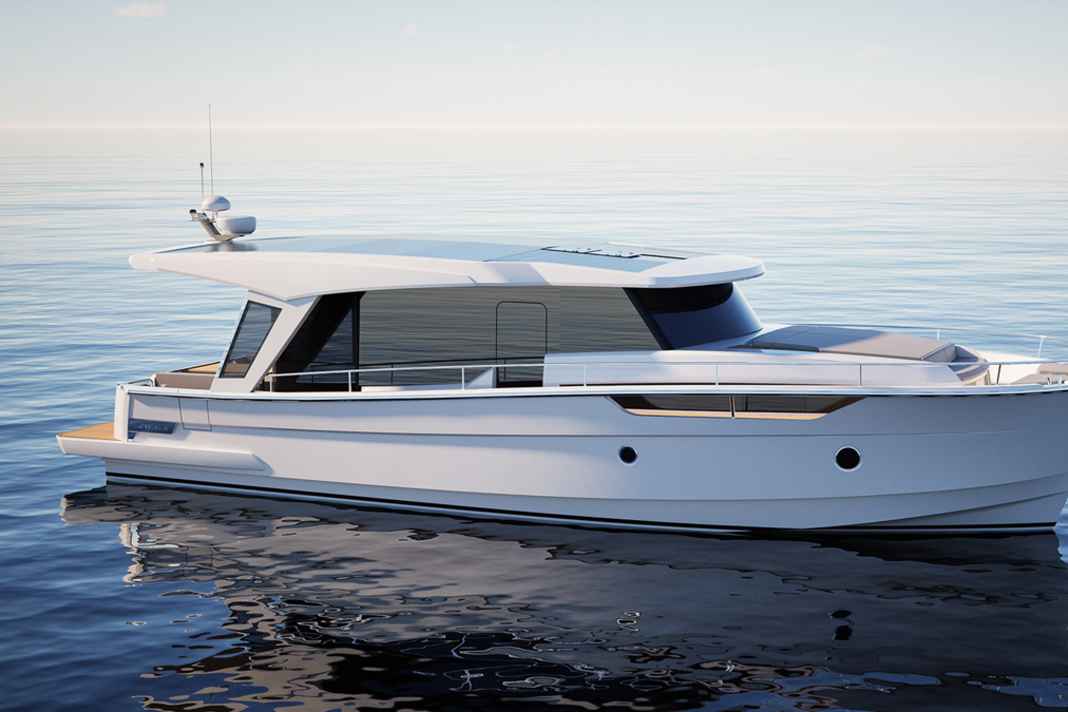 Greenline 42 mit neuer Rumpfkonstruktion.