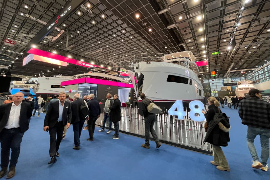 Visitors can marvel at the huge yachts in Hall 6