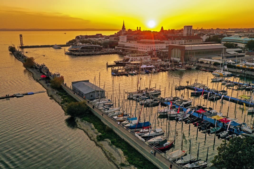 Der Interboot-Hafen in Friedrichshafen am Bodensee