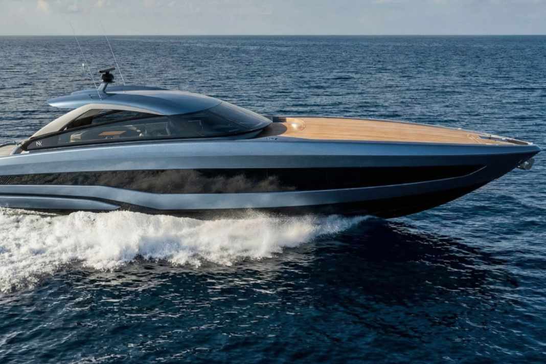 The ISA GTO 70 rushes across the water at up to 50 knots.