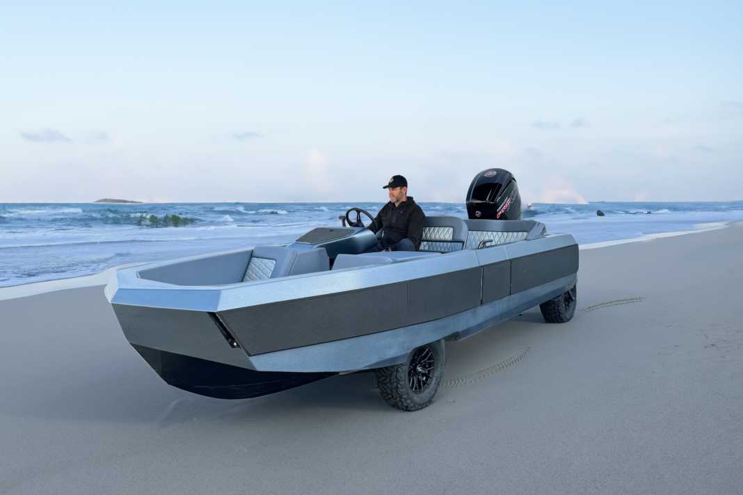 An Land ist das Watercar bis zu 40 km/h schnell.