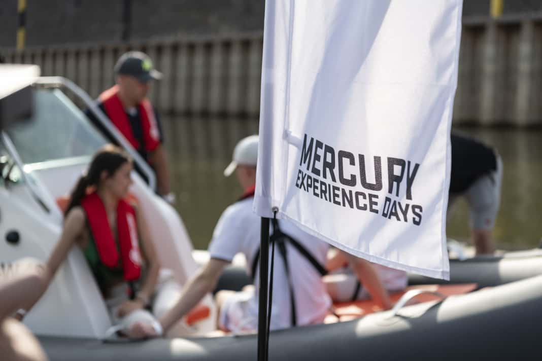 Mercury finden Besucherinnen und Besucher am Anleger der Bootsschule ONWATER.