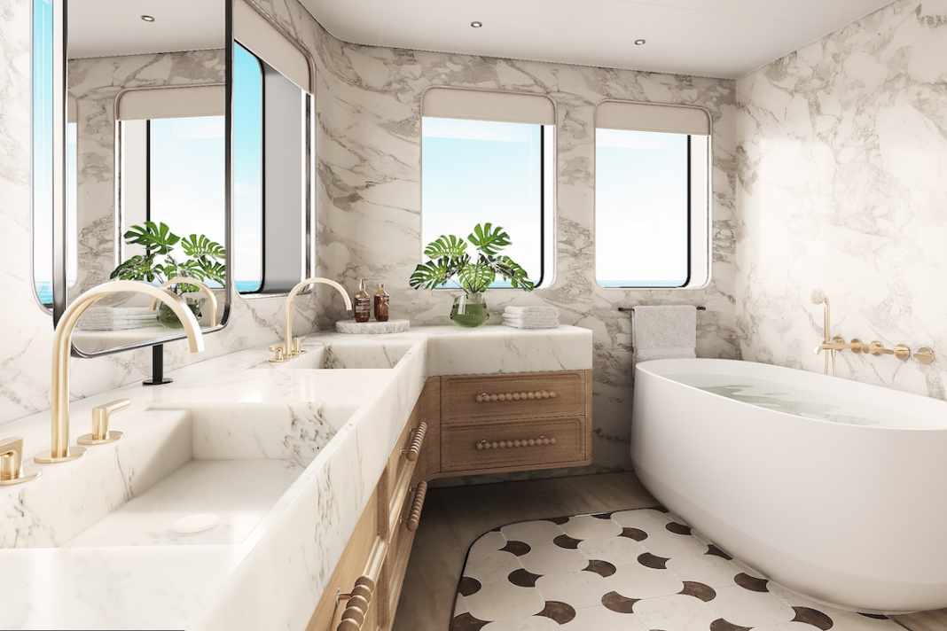 Carla Guilhem: Her bathroom design.