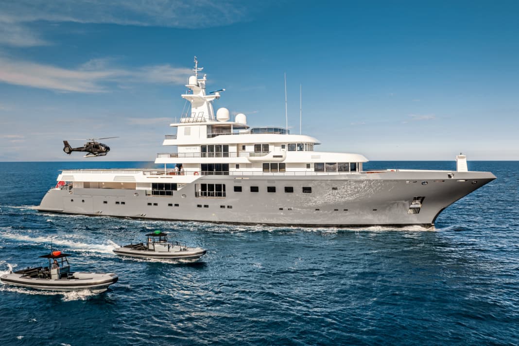 Masculine appearance: The design was based on the 90 metre long "Ice", which Tim Heywood designed over 15 years ago. The helicopter is the owner's favourite tender