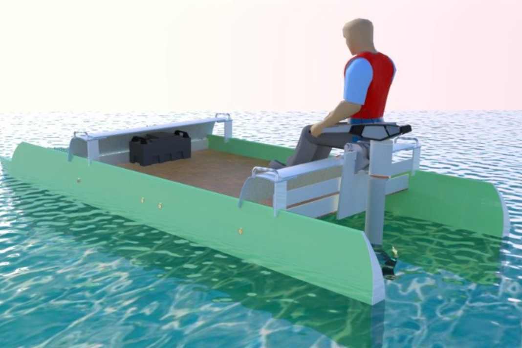 Rendering eines Mini-Kat mit E-Motor