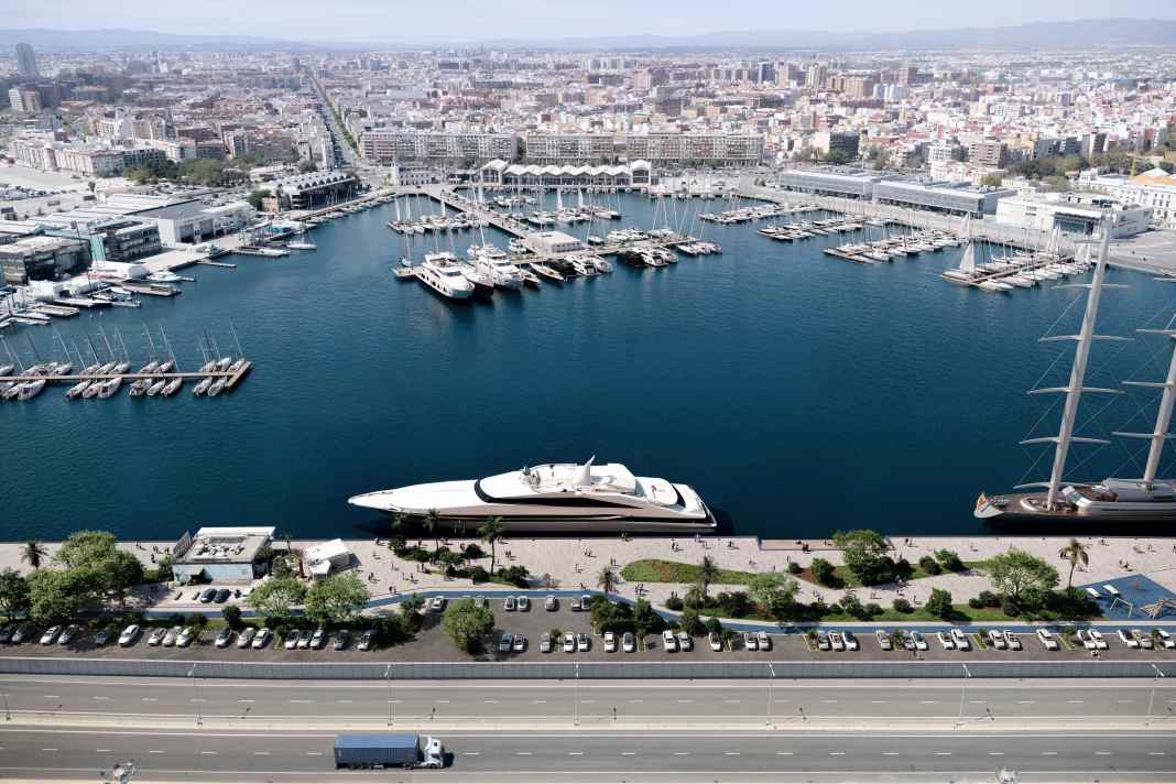 Bis zu 130 Meter lange Yachten sollen in der Marina Port Valencia festmachen