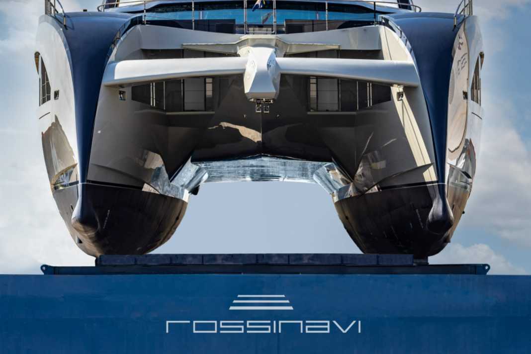 The 43-metre cat runs on solar power.