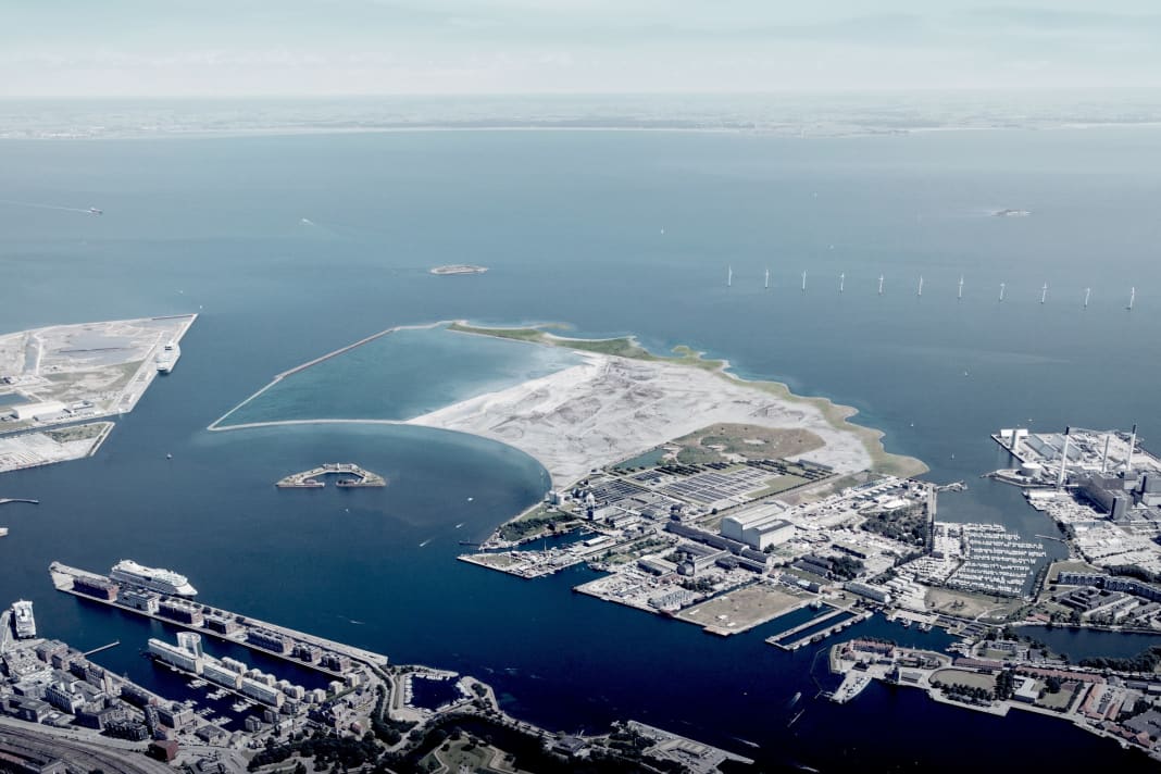 Visualisation of the emerging Lynetteholmen peninsula