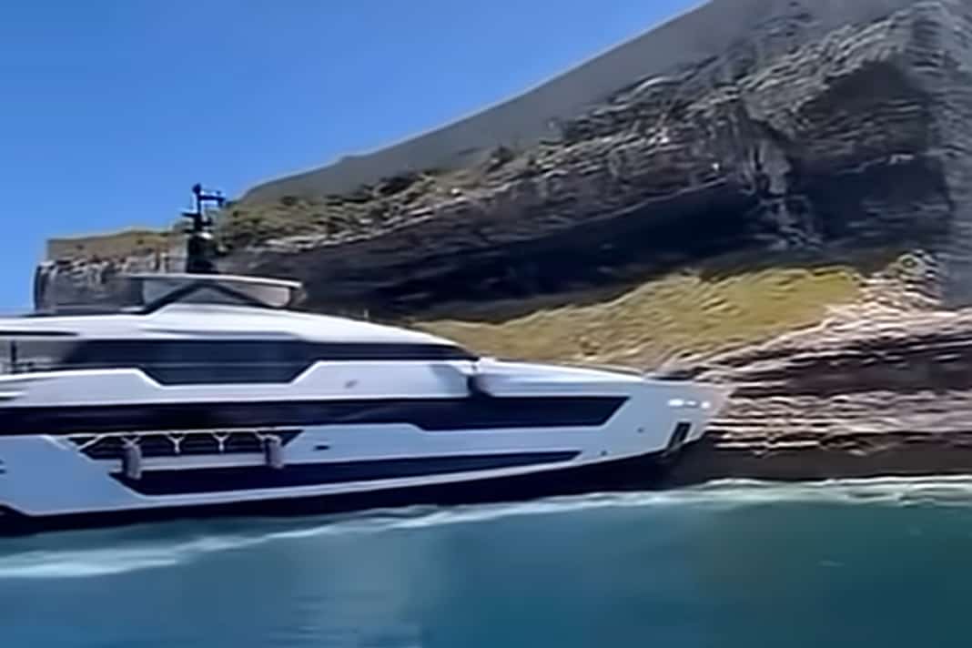 "Lady Dia" crashed into a rock face off Corsica.