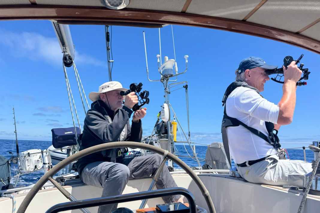 Each crew member carries out five measurements in succession.