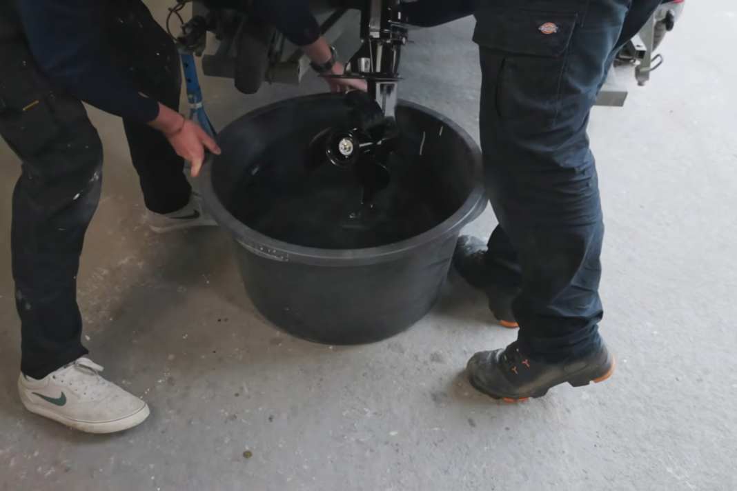 Place a large container of water under the engine; never allow it to run dry.