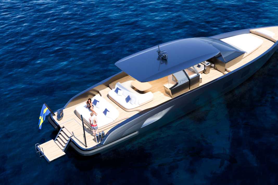 A sign of relaxation: the cockpit of the SR77 extends over two levels. The cabin can be completely closed via sliding glass doors.