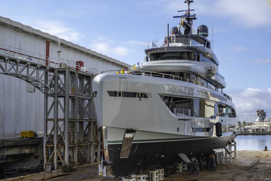 Confirmed: The TX450 is still moored in the yard at Tankoa Yachts.