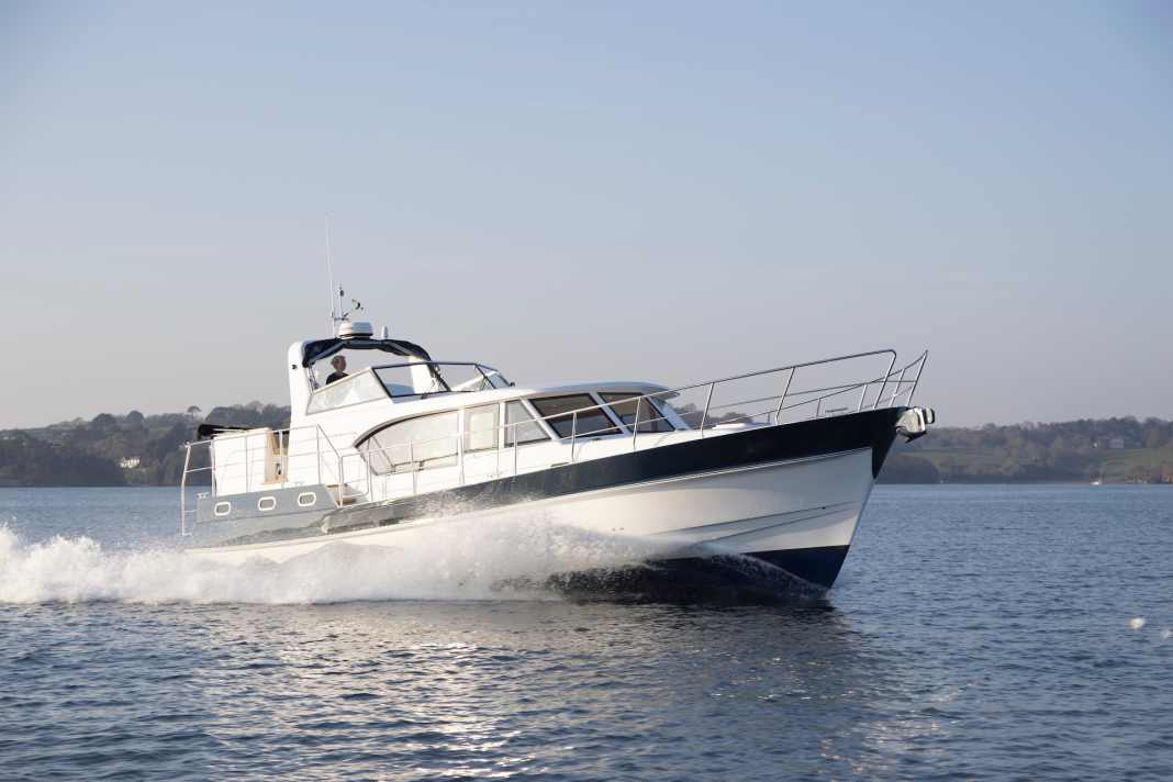 The new 14-metre boat from the Cockwells shipyard.