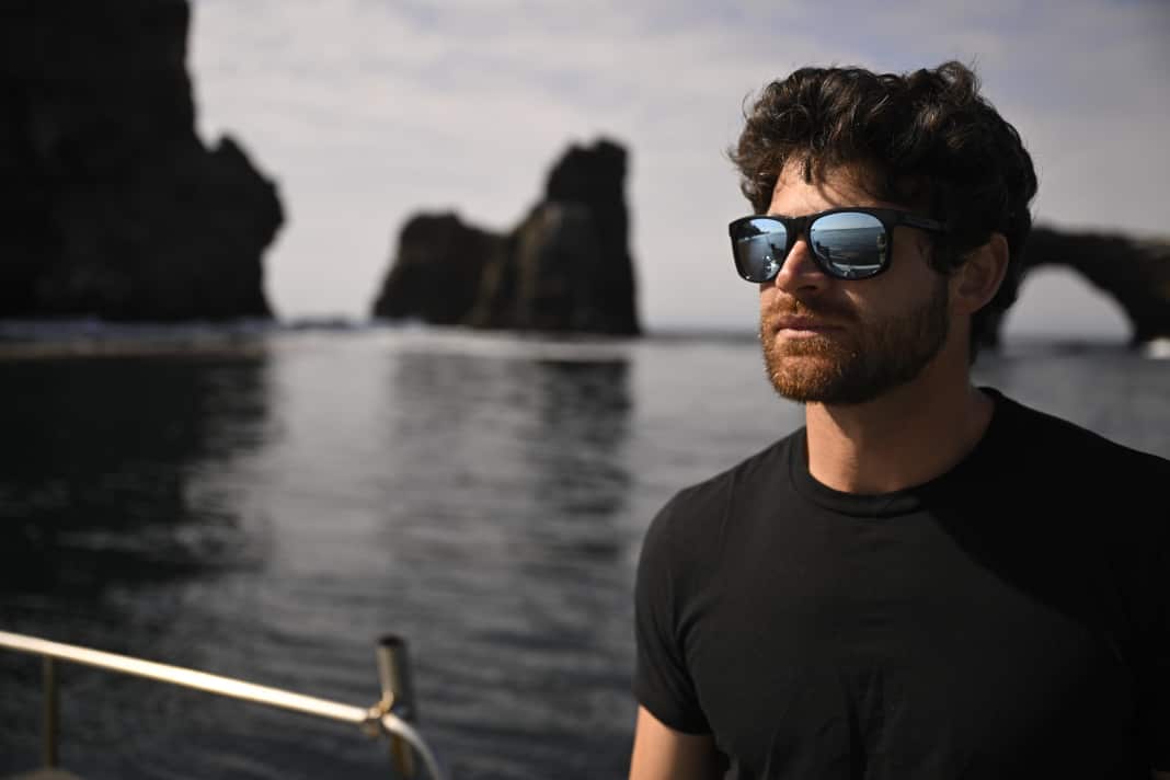 Ventures Vallon: The polarised lenses filter out the glare from sunlight reflecting off the water’s surface.