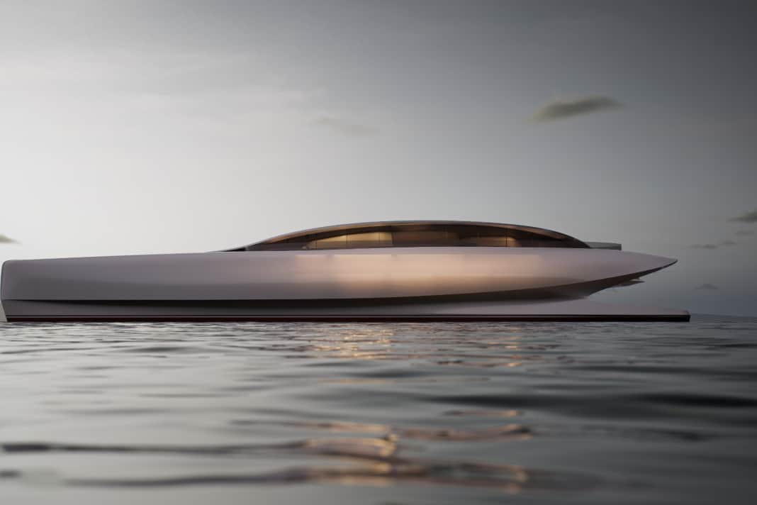 "Lily" from Oceanco has two different profiles. From this side, the 101 metres look like this...