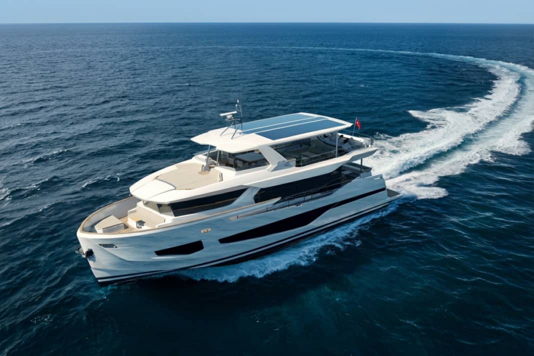 Die Numarine 27XP in Fahrt. Sie erreicht eine Höchstgeschwindigkeit von 13,5 Knoten.