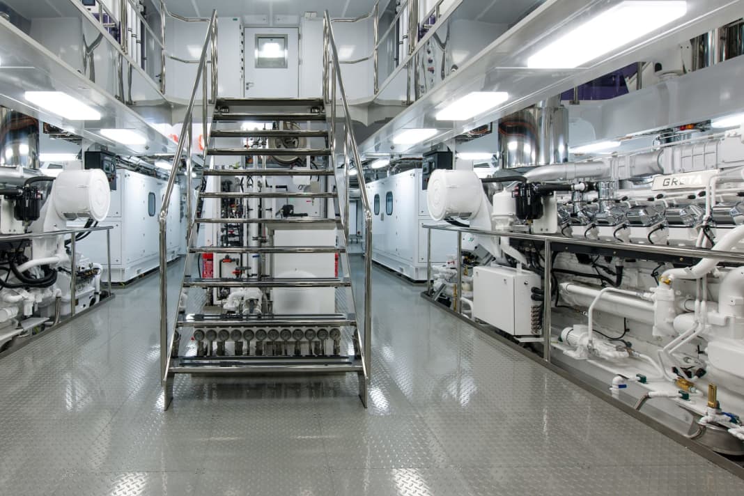 Clinically clean: The machine room impresses with its layout and installation.