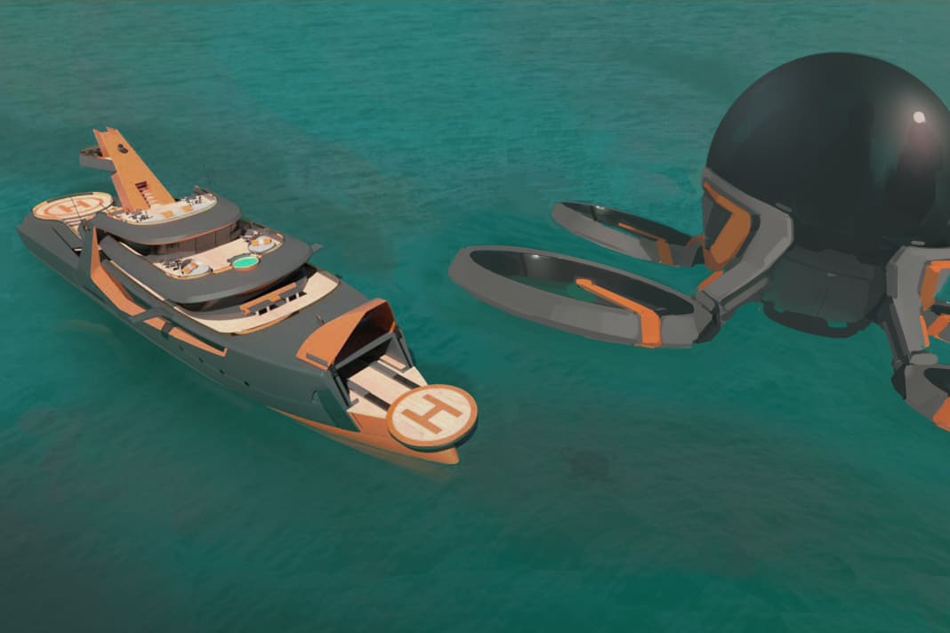 "Time": The Explorer has a self-sufficient 18-metre lodge. A drone transports guests.