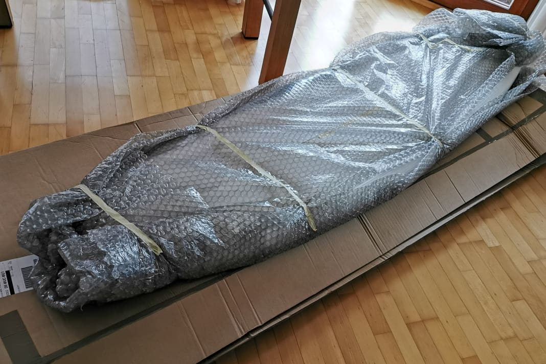 Eine knappe Woche nachdem die Datei zu seabase.eu
 geschickt wurde, brachte die Spedition dieses gut verpackte Blank.