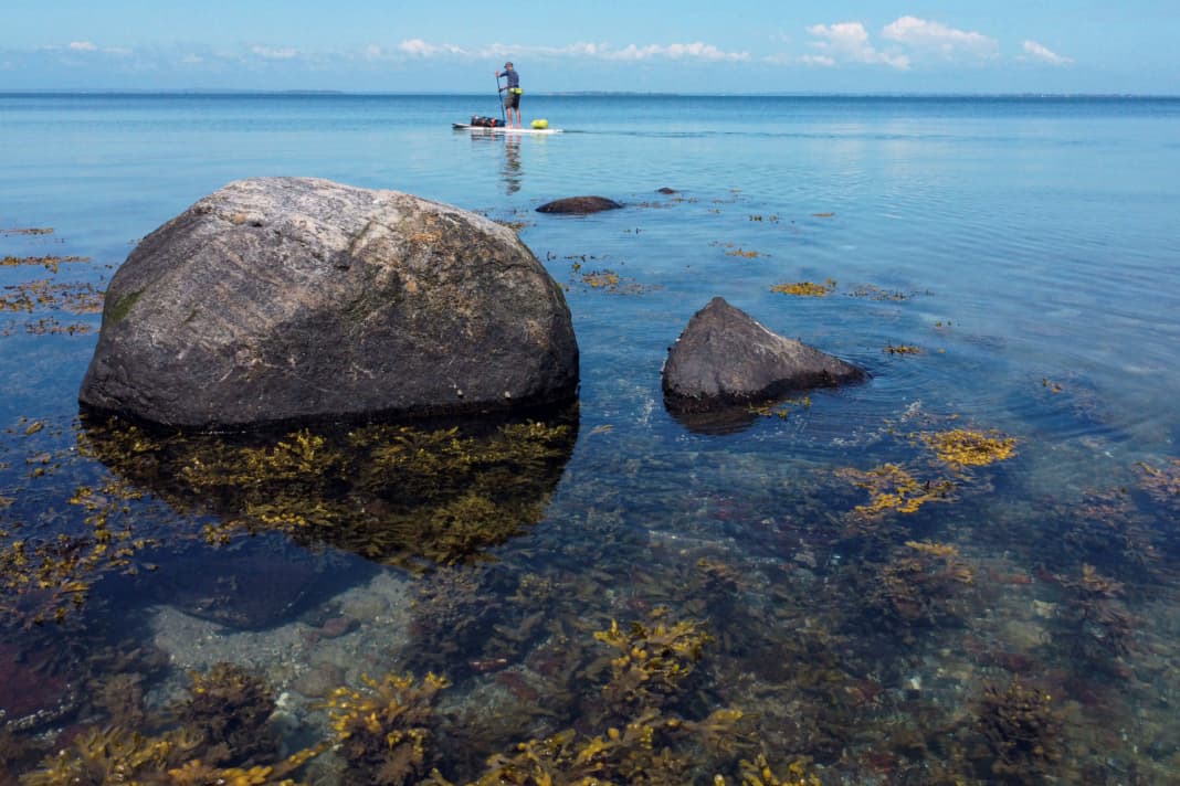 While sailors have to make their way far out in the deep channel, paddlers can enjoy sightseeing right on the shore.