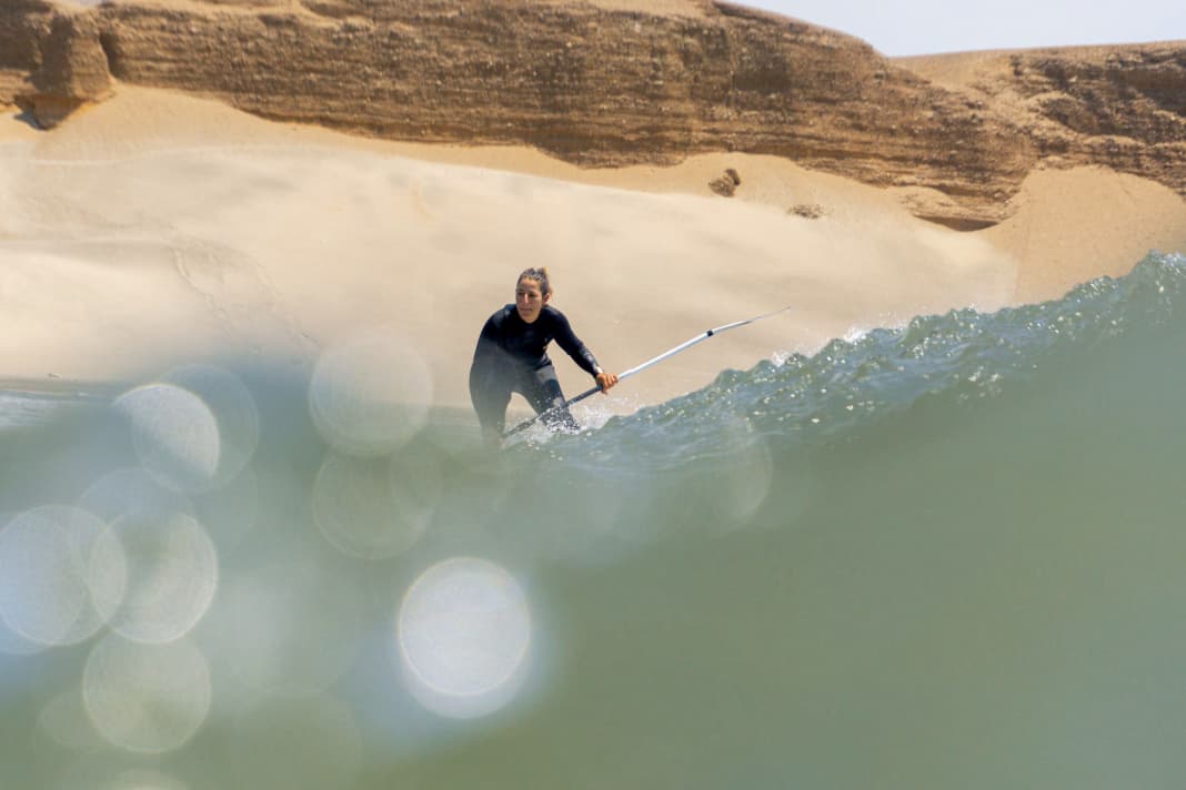Maria Andrés travels the world as a windsurfing and SUP pro and considers Peru to be one of the best wave destinations for stand-up paddlers.