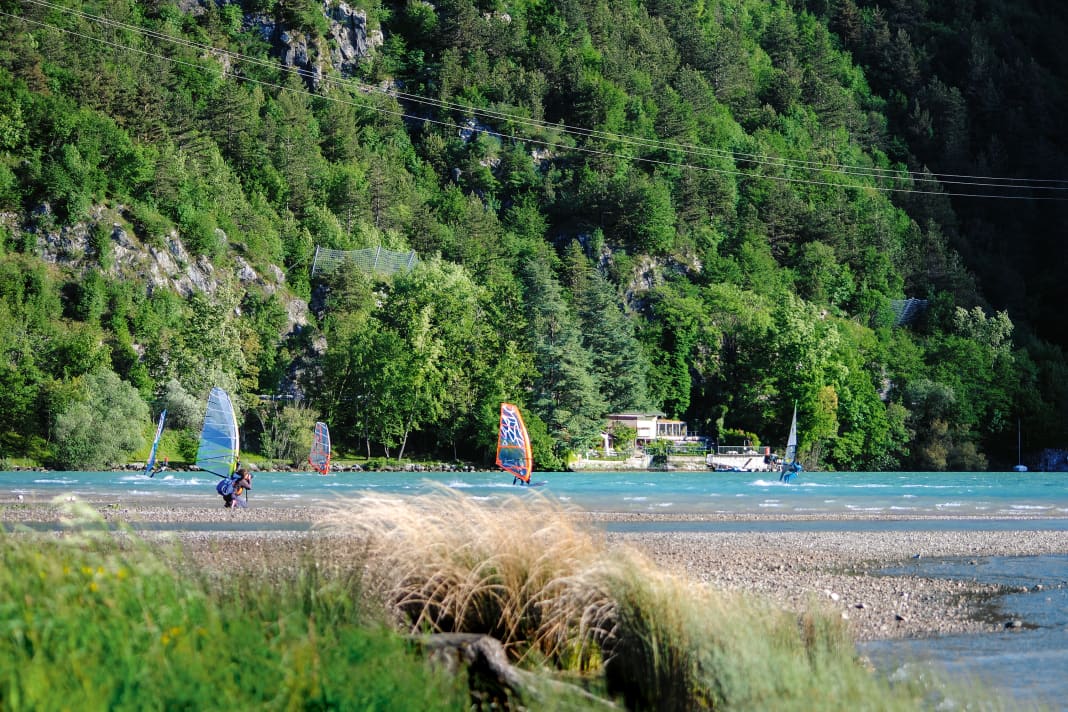 Auf dem Wasser ist man auch hier nicht alleine