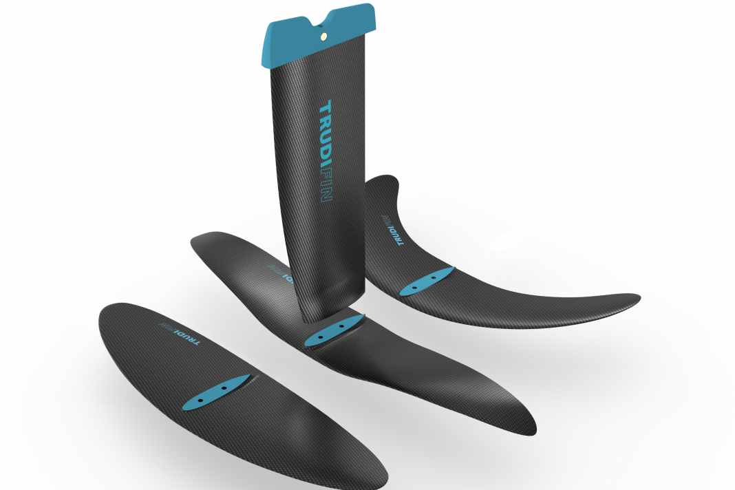 The TRUDIFIN is a fin with a lift-producing horizontal wing that can be replaced.