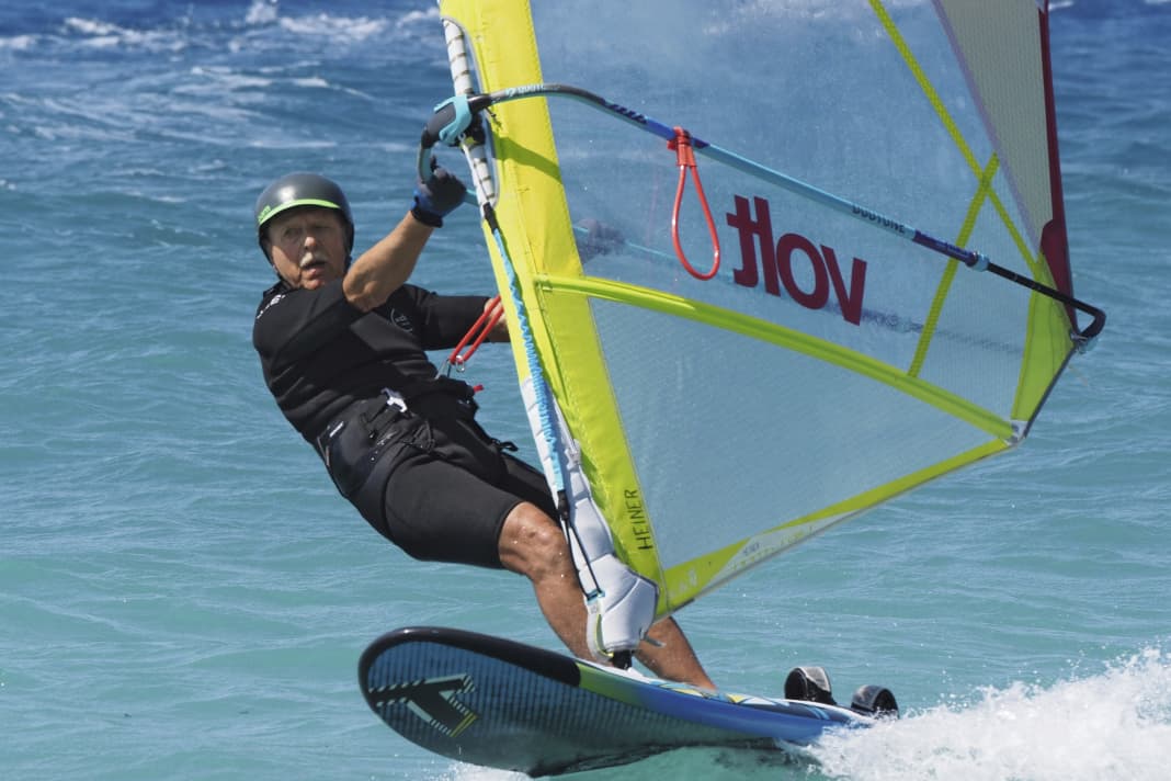 Heiner Gerstenschläger is well-trained and surfs with a youthful passion.