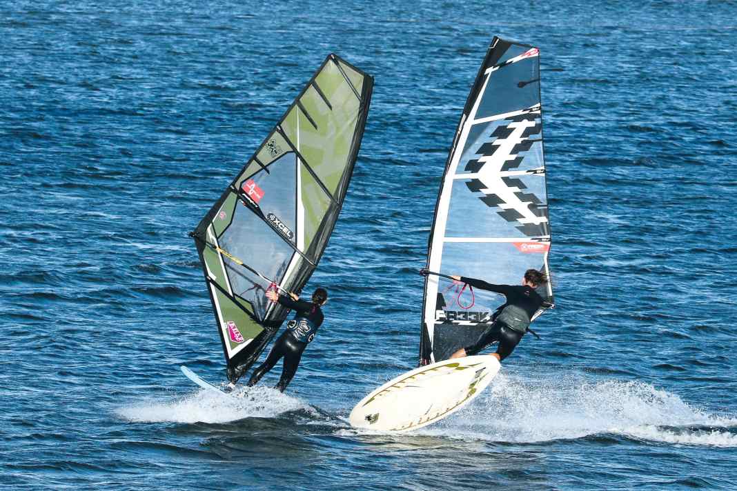 The summer offered many relaxed freestyle sessions like this one, so Julian and his friends were able to try out a range of boards with different riding skills with a volume of around 100 litres.