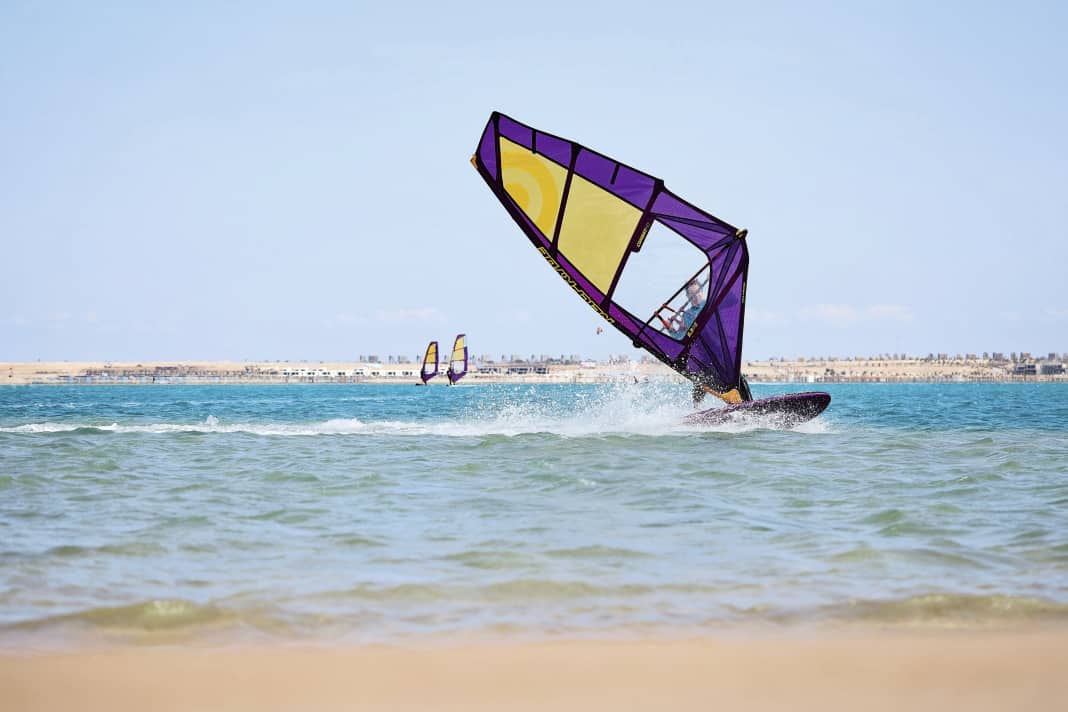 The monkey jibe is nothing more than a power jibe with a short dance around the base plate.