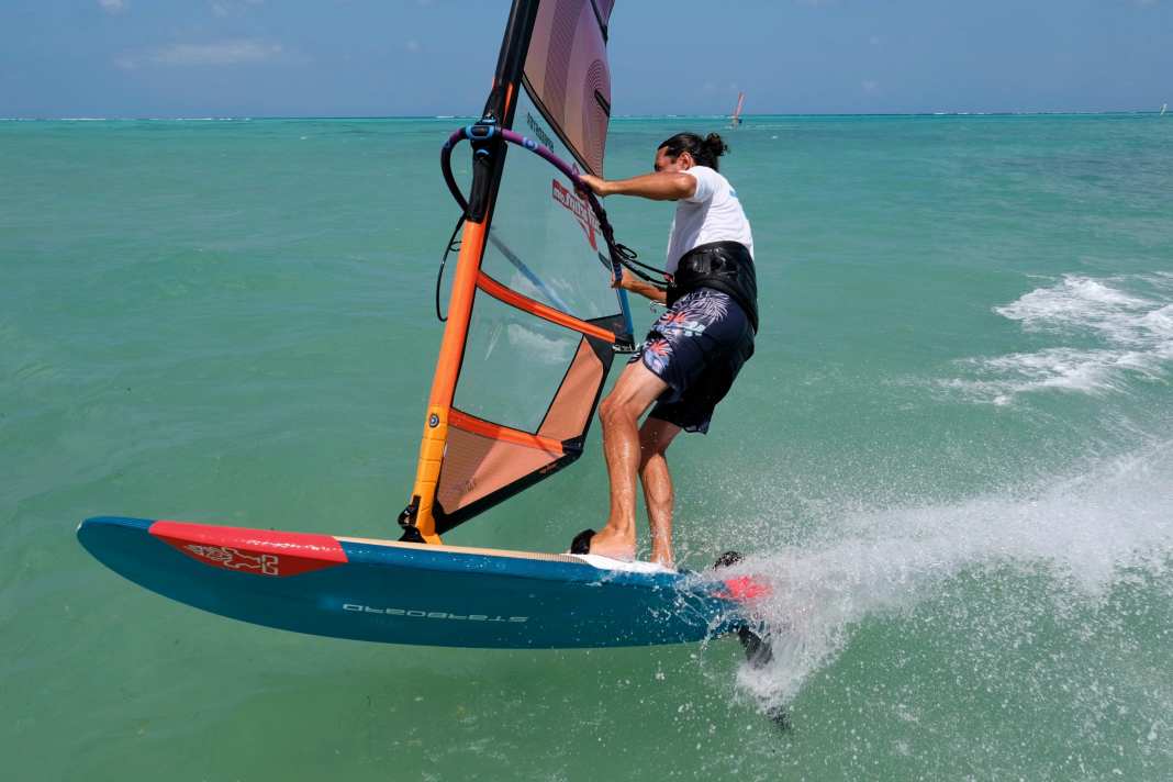 The Starboard Futura is a fast freeracer that offers excellent control.