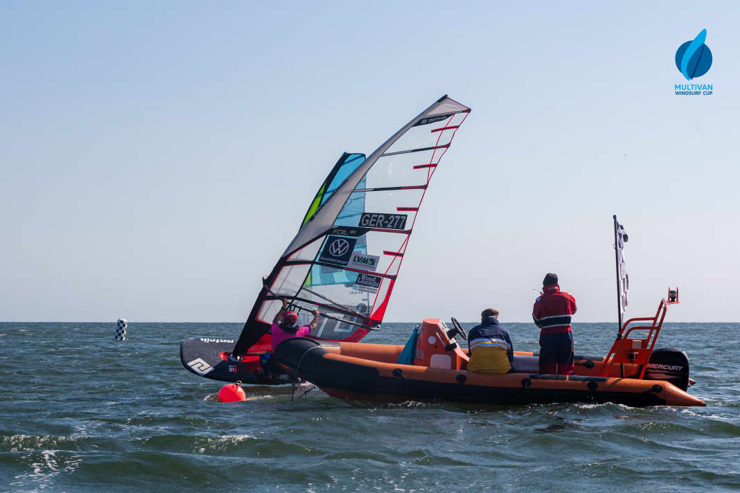 Michele Becker crossed the finish line first three times in the final runs at the IFCA Slalom European Championships