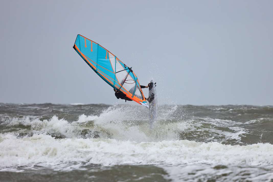 The Force 4 feels just as much at home in big waves as in moderate North Sea surf