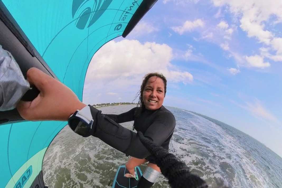 In ihrem Element: Frances Rivera ist trotz Handicap eine echte Waterwoman